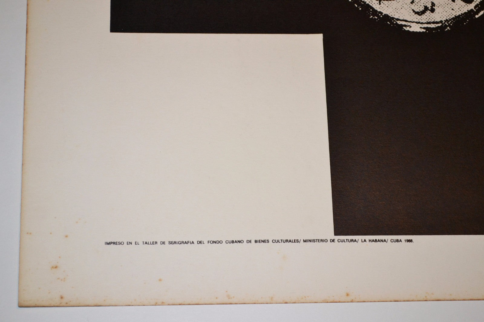 1988 Original Cuban Silkscreen Movie Poster"Time to Die.Bleeding clock on cross.