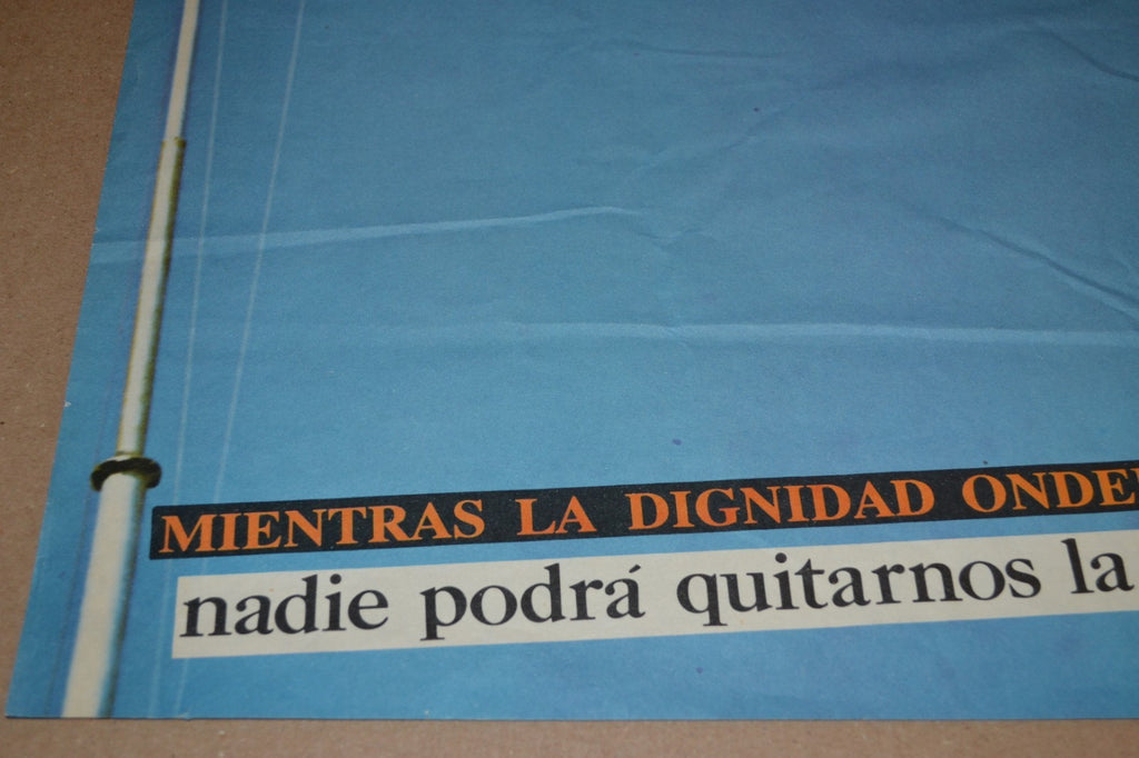 1978 Cuban Original patriotic Poster.Cuba flag.Nobody will take our hope.History