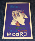 1972 Original Cuban Silkscreen Movie Poster.La cara.Face.Hungary film.Purple