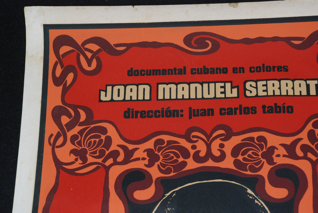 1977 Original Cuban Movie Poster"Joan Manuel Serrat"Spain Singer musical art