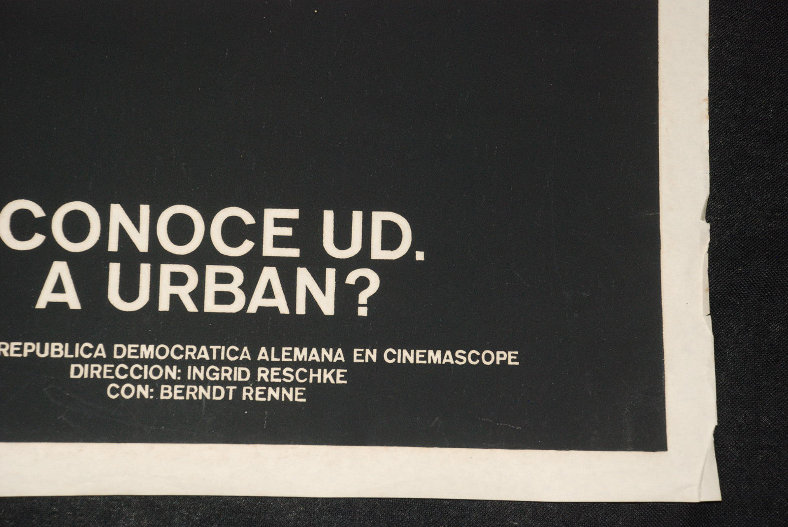 1973 Original Cuban Movie Poster"You Know URBAN?German film.Cerebral.B&W art