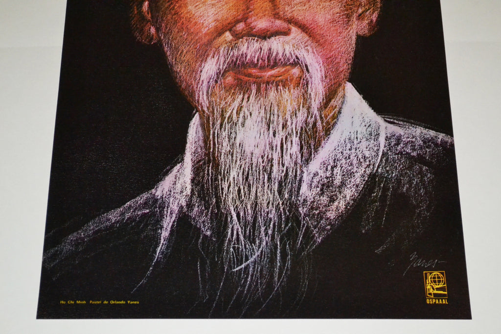 1982 Original Cuba Political Poster.Cold War Graphic art.Vietnam.Ho Chi Minh