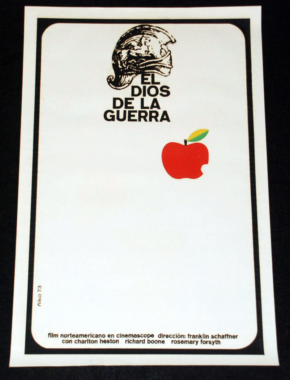 1973 Original Movie Poster"WARLORD"Apple?Mac.America Franklin Schaffner art film
