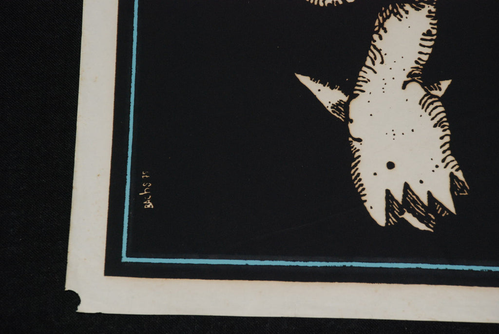 1976 Original Cuban Silkscreen Movie Poster"Rosa Blanca.White Rose"Mexico film
