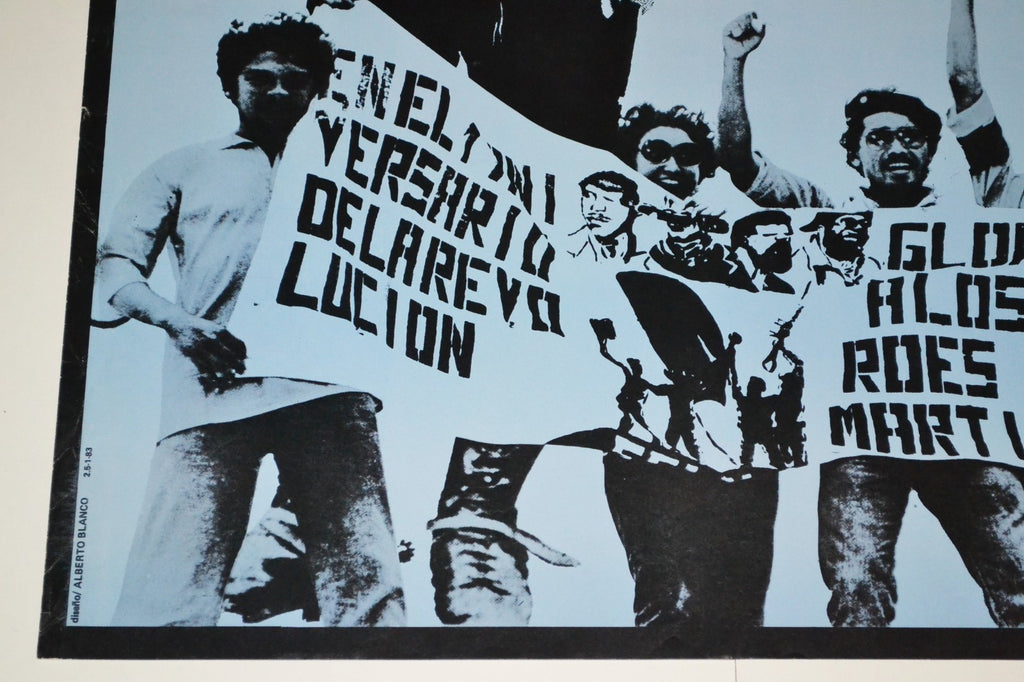 1983 Cuban ORIGINAL Political Poster.NICARAGUA Revolution.Sandino.Sandinistas