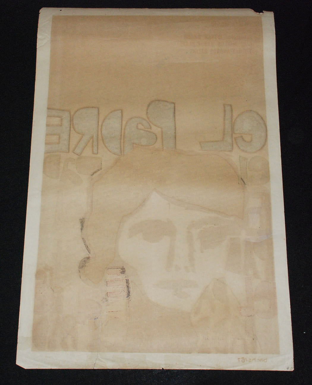 1967 Original Cuban Movie Poster"The Father.El Padre"Hungary art.Very rare.Blue