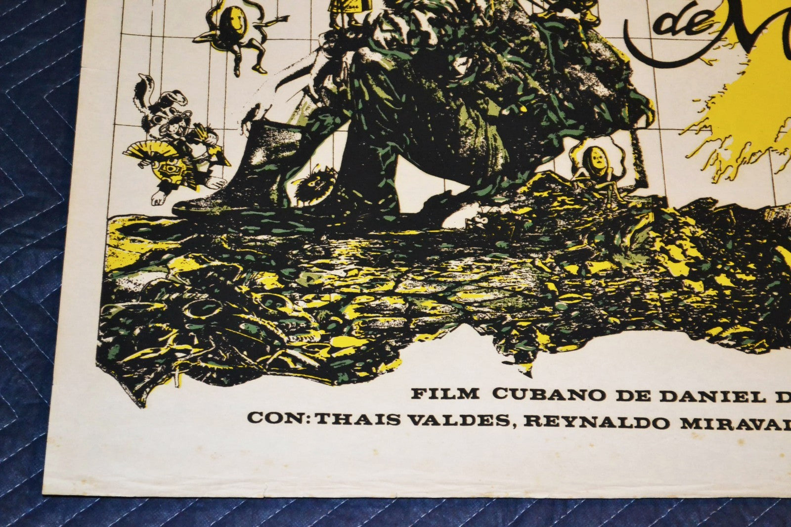 1991 Original Cuban Silkscreen Movie Poster.Alicia en el pueblo Maravillas.Rare!
