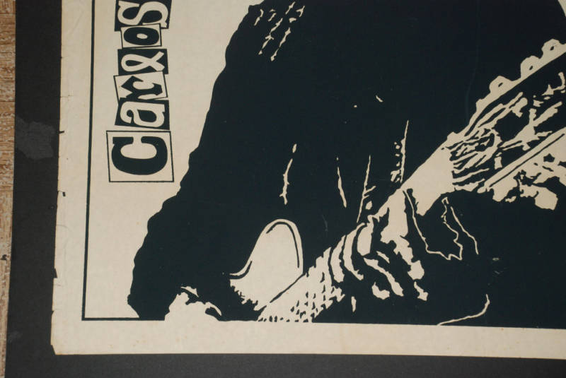 Original 1989 Cuban Concert Silkscreen Poster for Carlos Varela.Rock Music art