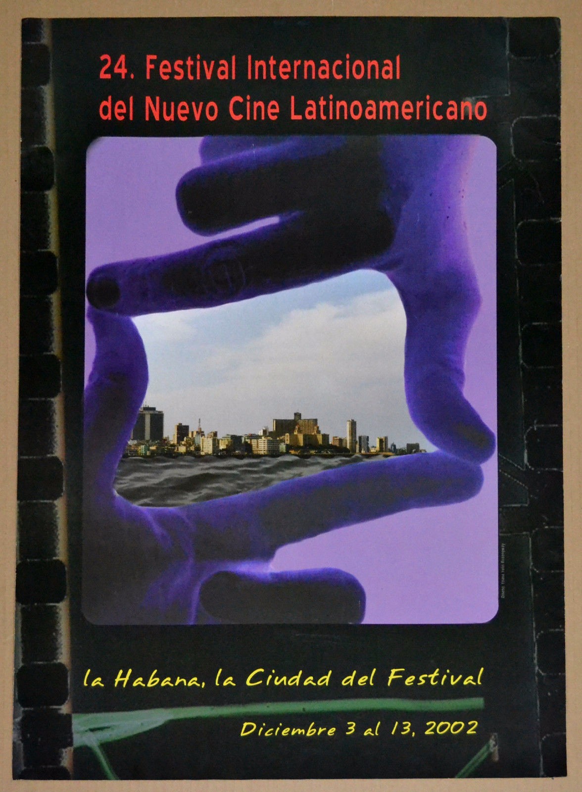Cuban Original Cultural Poster 24th Festival of New Latin American Cinema film.