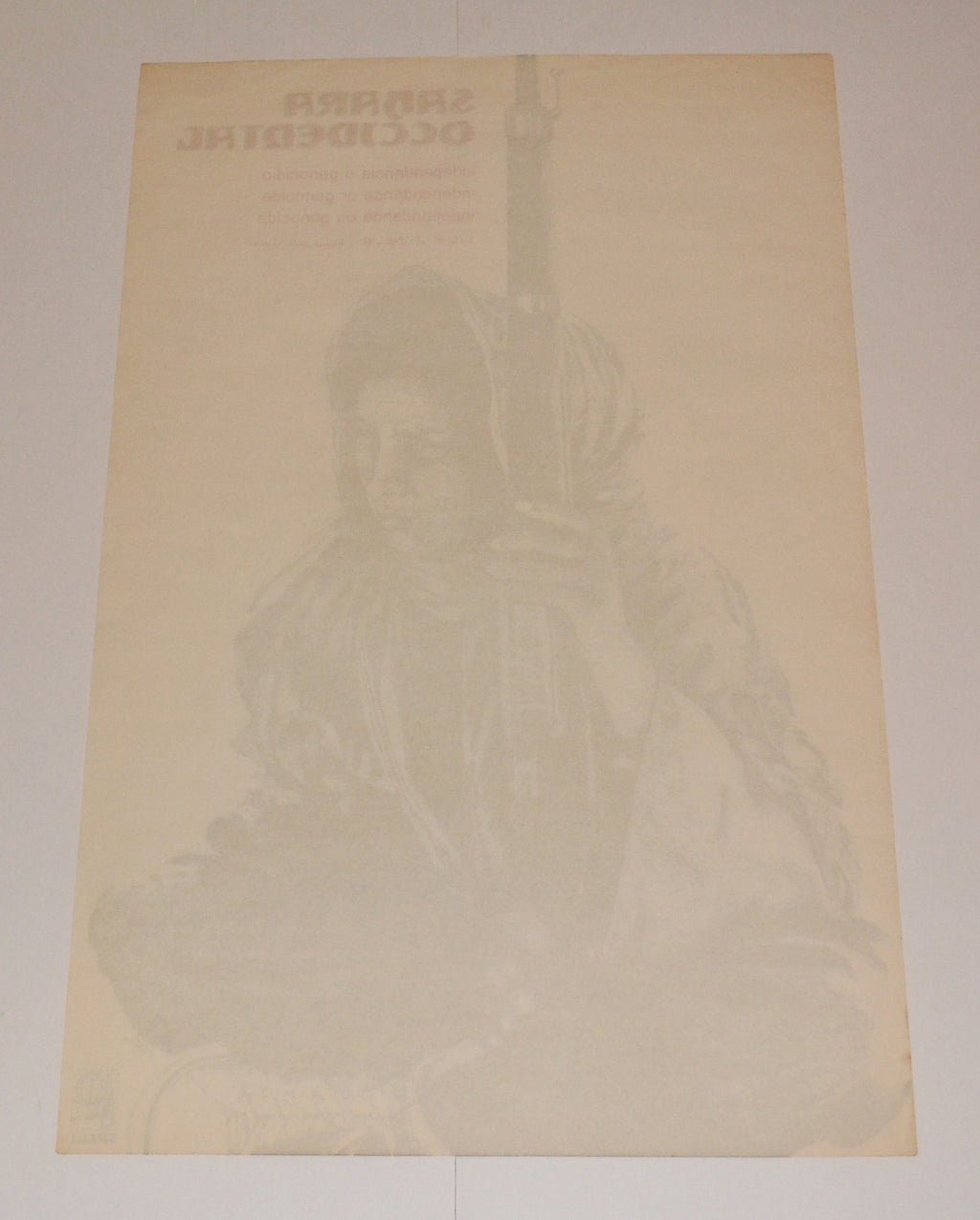 1975 Cuban Original Political Poster.Authentic OSPAAAL.SAHARA.Muslim Arab.Africa