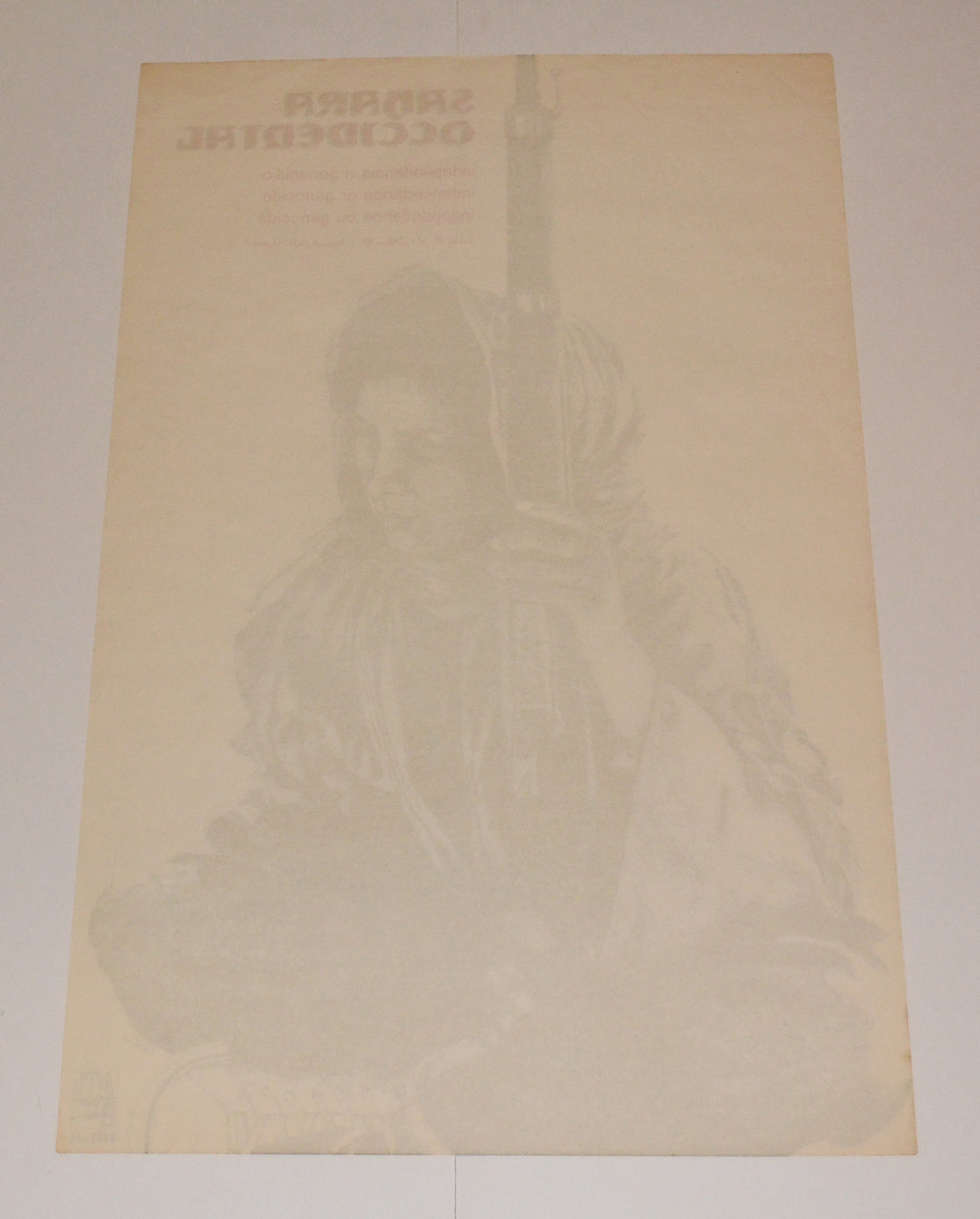 1975 Cuban Original Political Poster.Authentic OSPAAAL.SAHARA.Muslim Arab.Africa