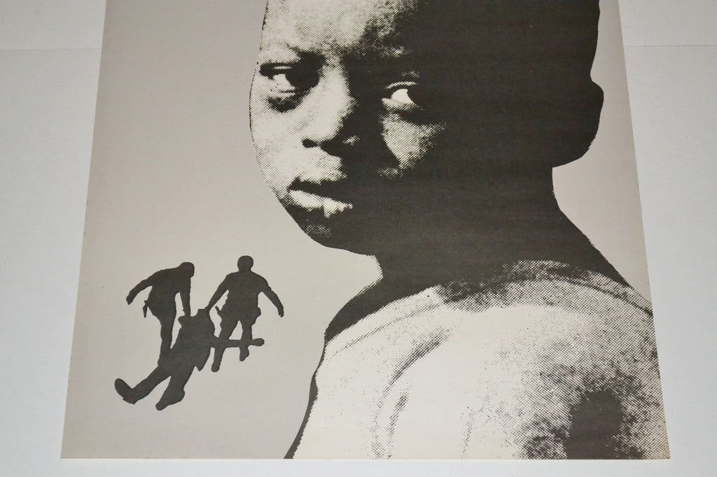 1980 Original Cuba Political Poster.Cold War Graphic.Solidarity with Haiti.art