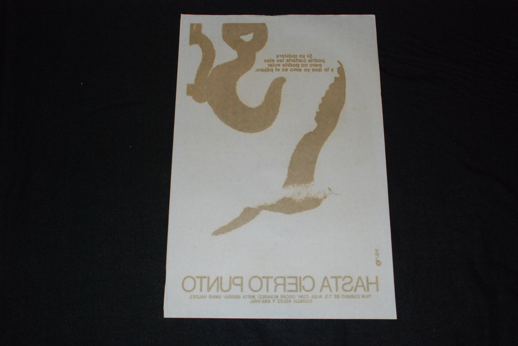 1984 Original Cuban Movie Poster.Plakat.Affiche.affisch"To Certain Point"Poem