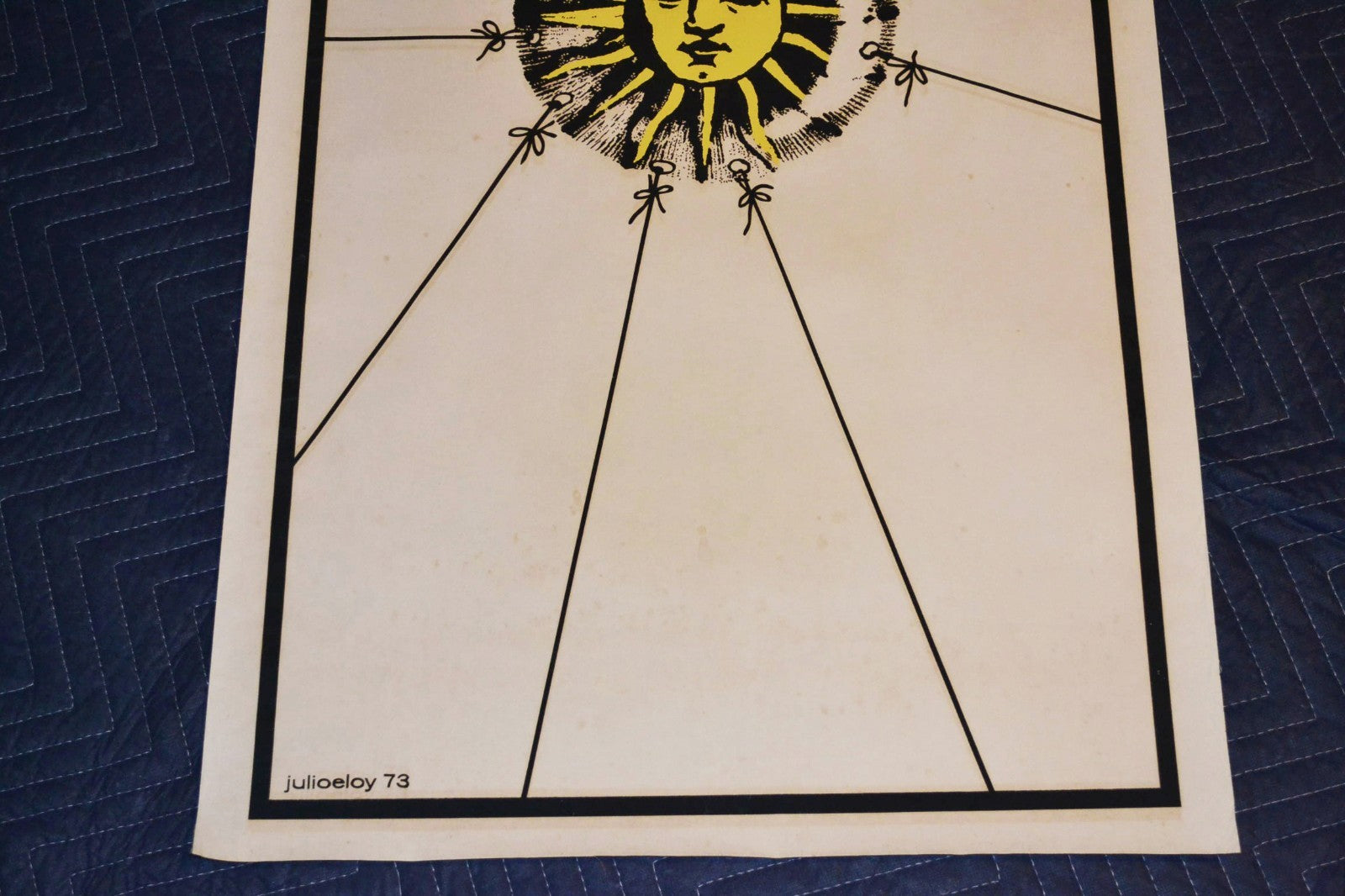 1979 Original Cuban Silkscreen Movie Poster.A VEry hot summer.Czech art film