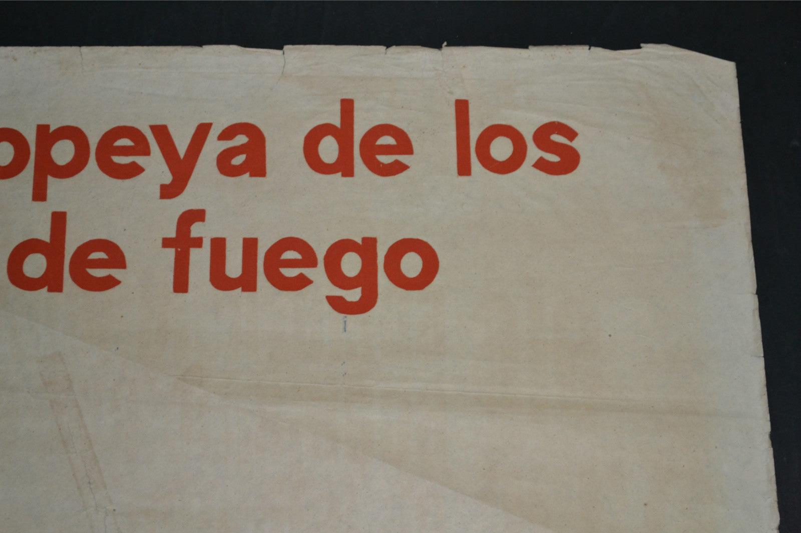 1966 Original Cuban Movie Poster"Fire Years"Russian film.Highly Collectible art