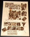1984 Original Silkscreen Cuban Gallery Poster.Drawing and Graphics art show.