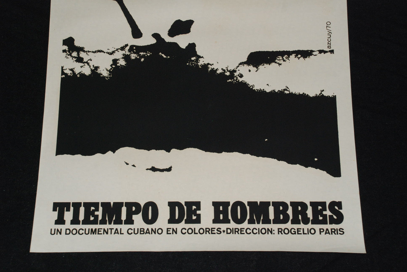 1970 Cuban Original Silkscreen Movie Poster.Plakat"Time of Men" Mint Art