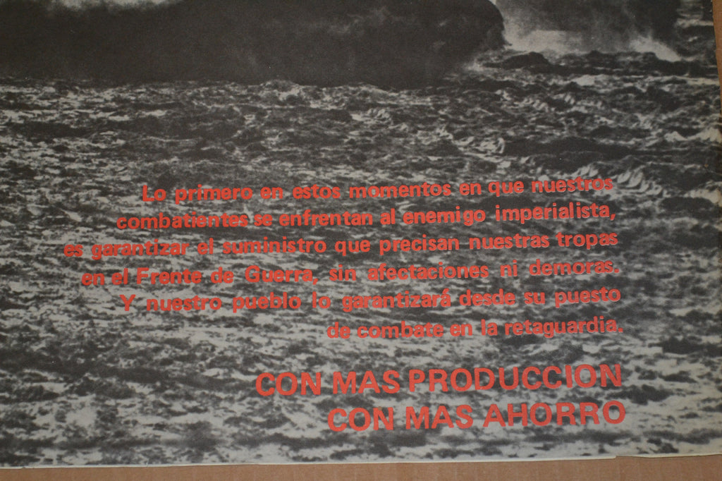 1976 Cuban Original Political Poster.Russian Weapon.Communist Revolution History