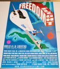 Original Cuban movie Poster.Freedom Flight.CubanAmerican art.Exiles.Miami.Castro
