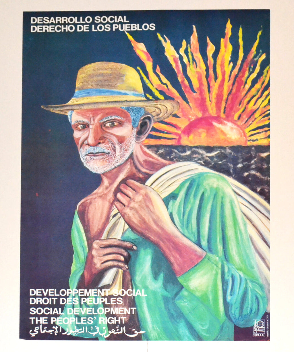 1995 Cuban Original Political Poster.Cold War Graphics.SOCIAL.Signed by Artist