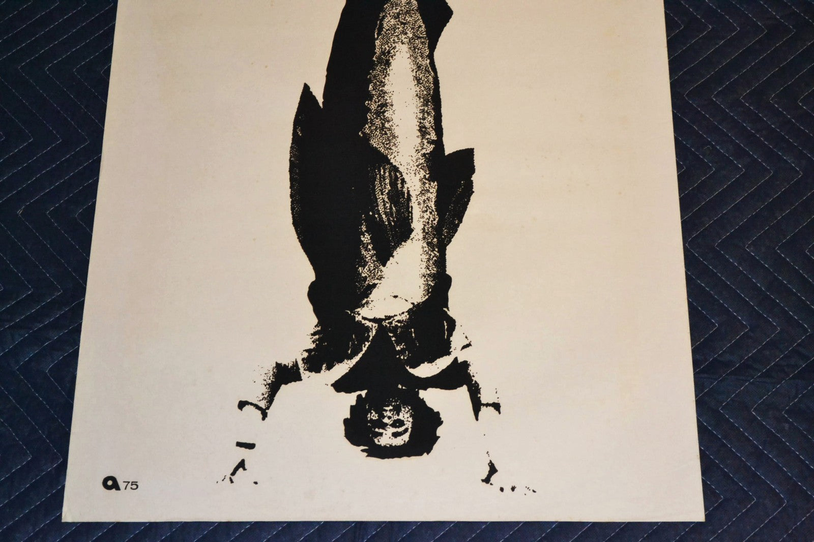 1975 Original Silkscreen movie Poster.People have fun.Fish.Fishing bait.Romanian
