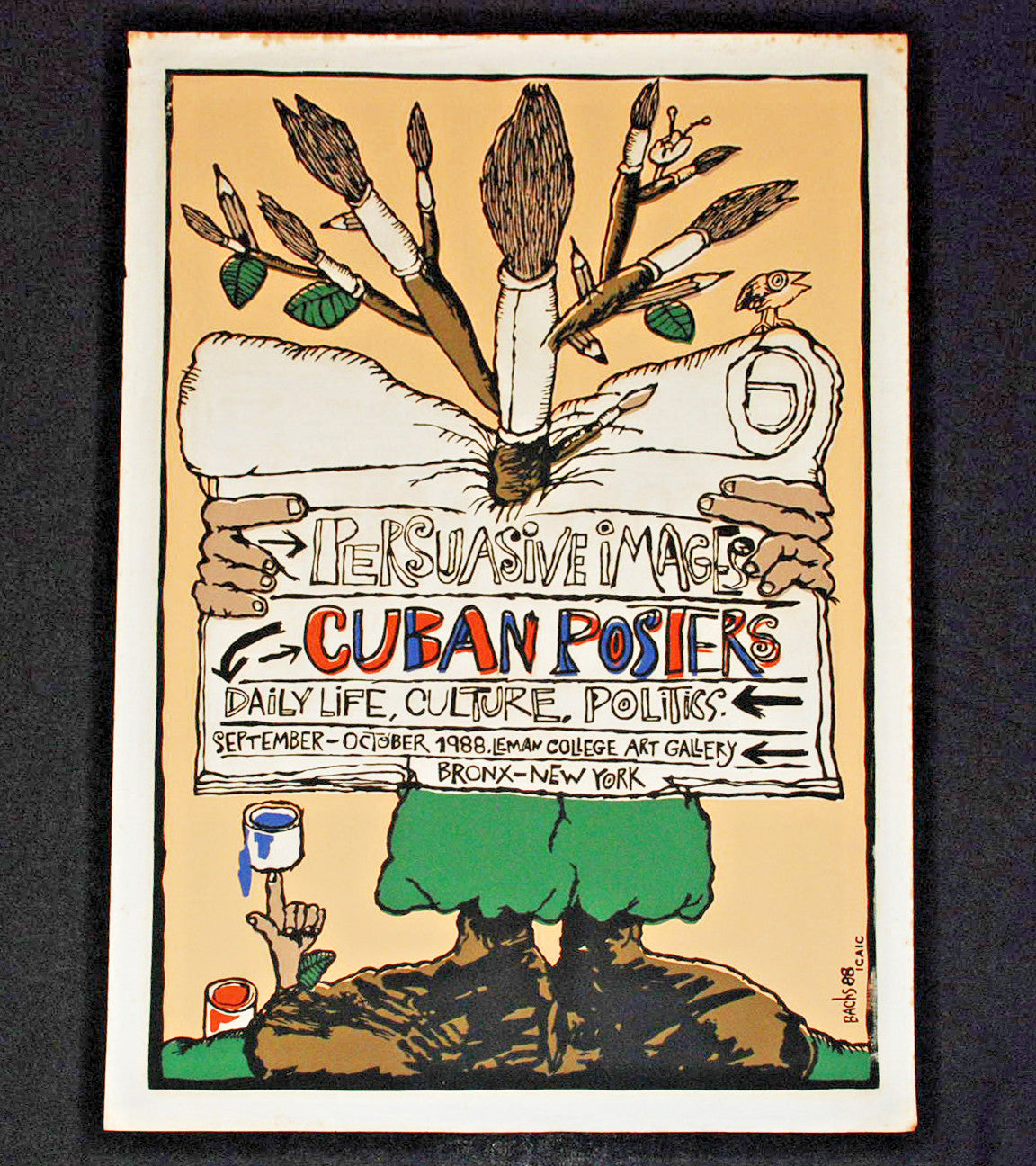 1988 Original Cuban Movie Poster"Persuasive Images"New York daily life art.