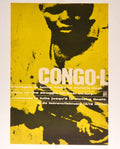 1968 Cuban Political Poster.Anti-Coloniasm History.CONGO Solidarity.Africa art