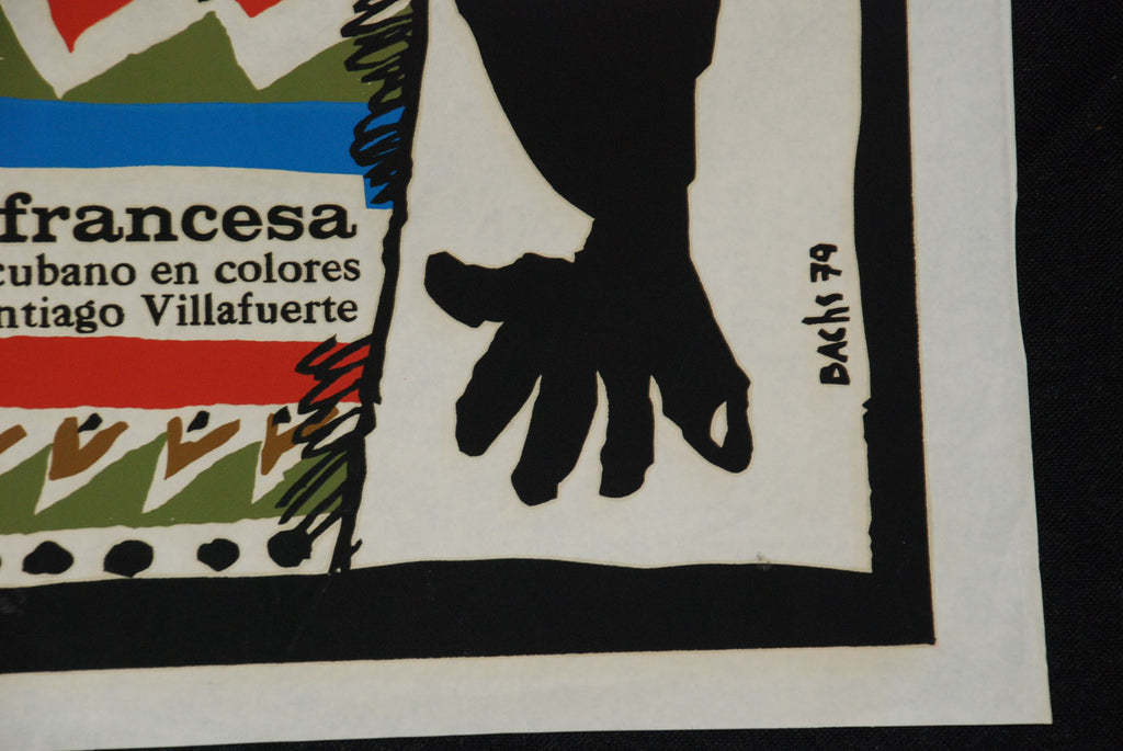 1979 Original Cuban movie Poster"French Tomb" African.Colorful drum.Tambor art
