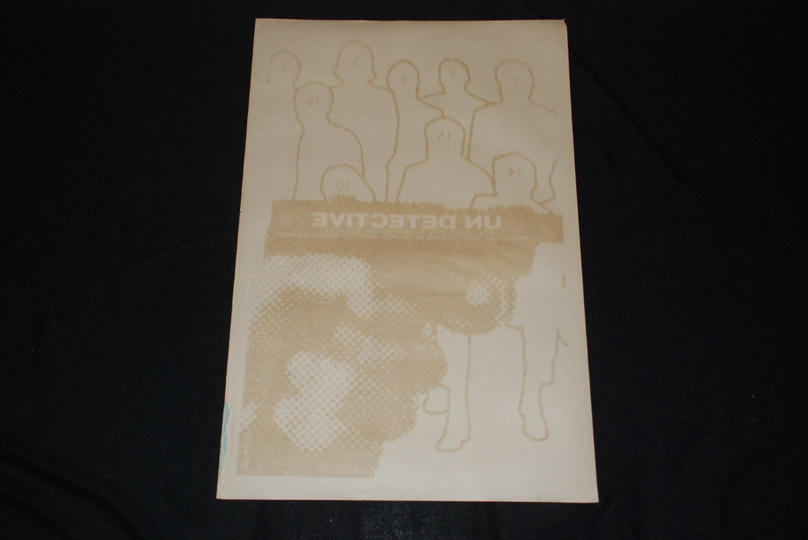 1970 Original Cuban Movie Poster"The Detective"Italian Romolo Guerrieri art film