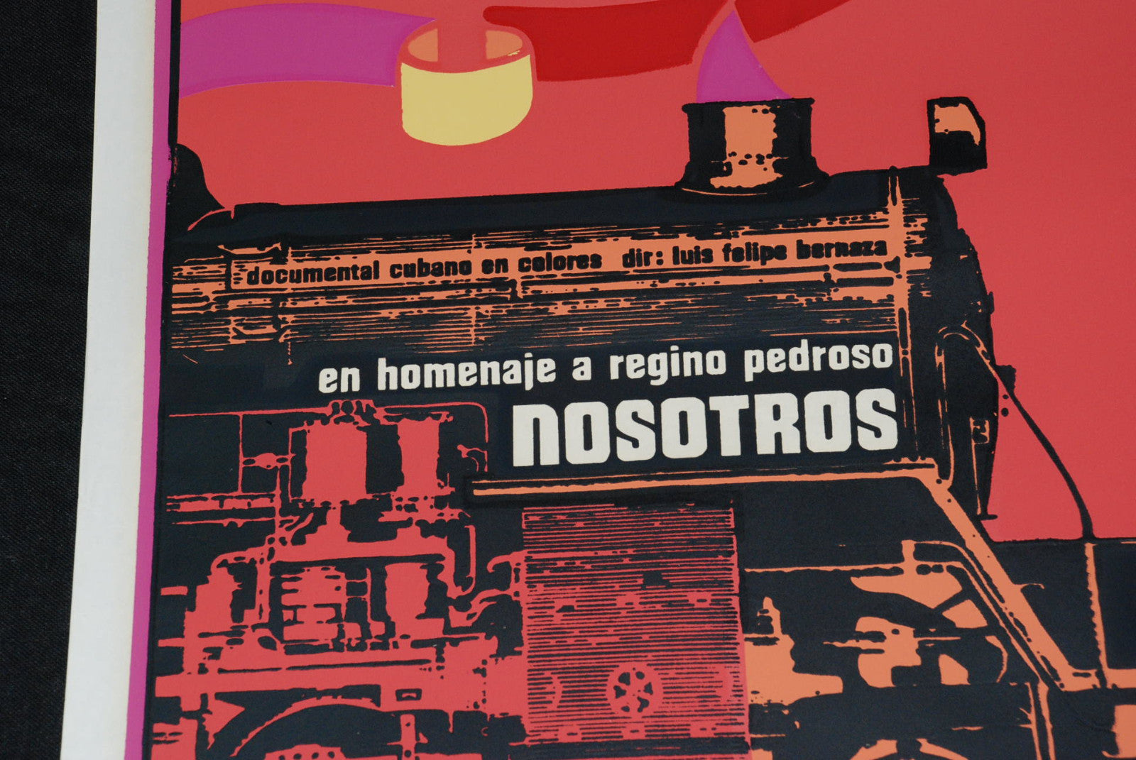 1977 Original Cuban Silkscreen Movie Poster"Nosotros.Us"Collectible Railroad art