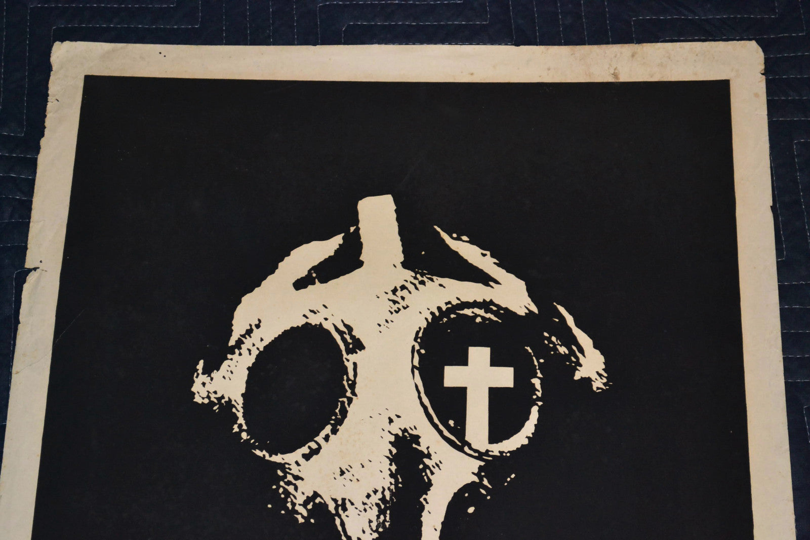 1975 Original Cuban Silkscreen Movie Poster"Rage"Gas Mask.Art.