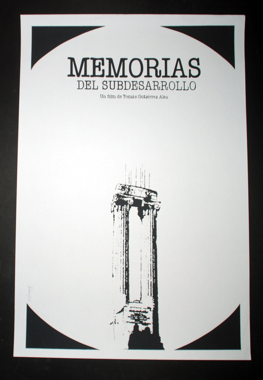Original Cuban Movie Poster"MEMORIES OF UNDERDEVELOPMENT"100 first MAde.SIGNED!!