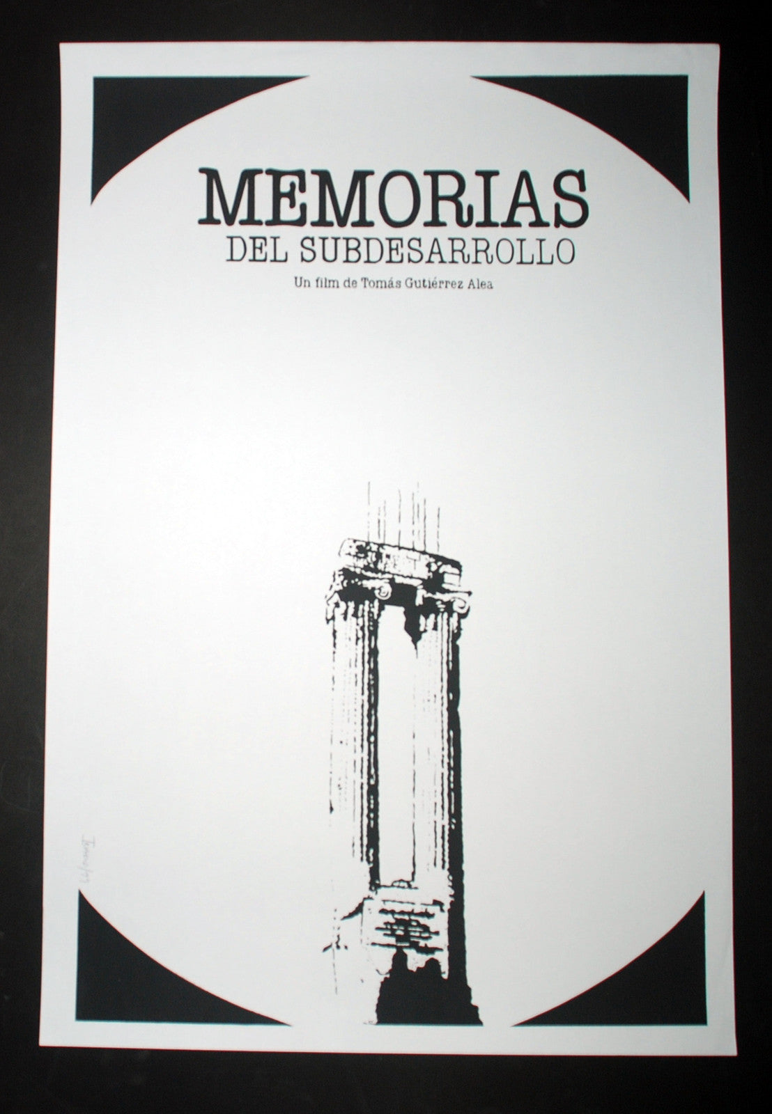 Original Cuban Movie Poster"MEMORIES OF UNDERDEVELOPMENT"100 first MAde.SIGNED!!