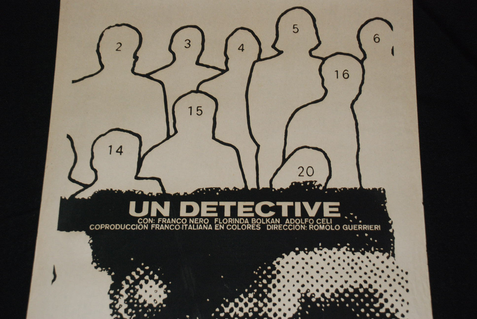 1970 Original Cuban Movie Poster"The Detective"Italian Romolo Guerrieri art film