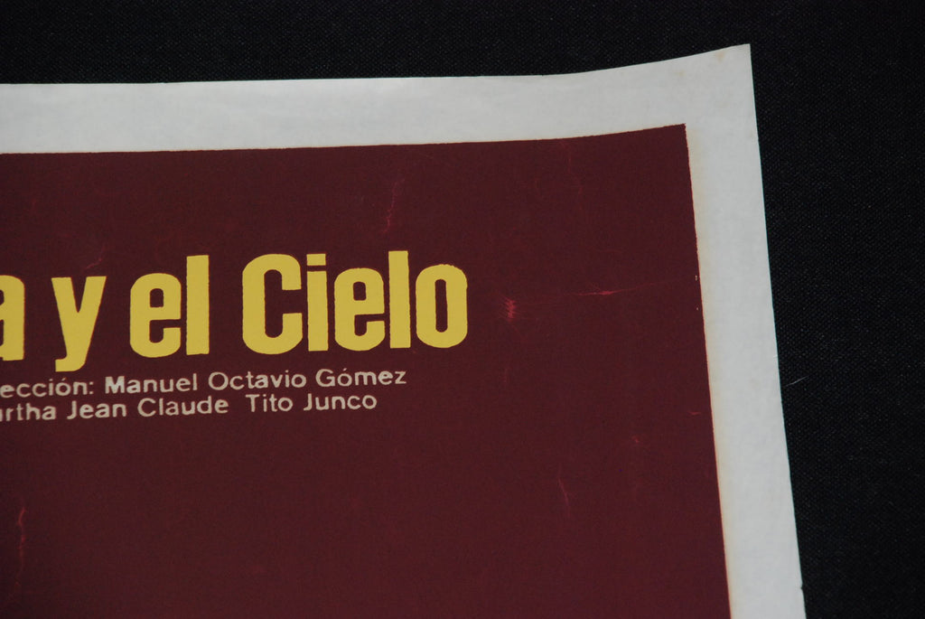 1978 Original Cuban Silkscreen Movie Poster.Tierra cielo"Heaven/Earth"Angel art