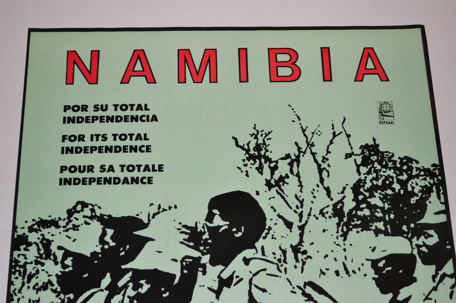 1986 Original Cuba Political Poster.Cold War Graphic art.Africa Namibia Freedom