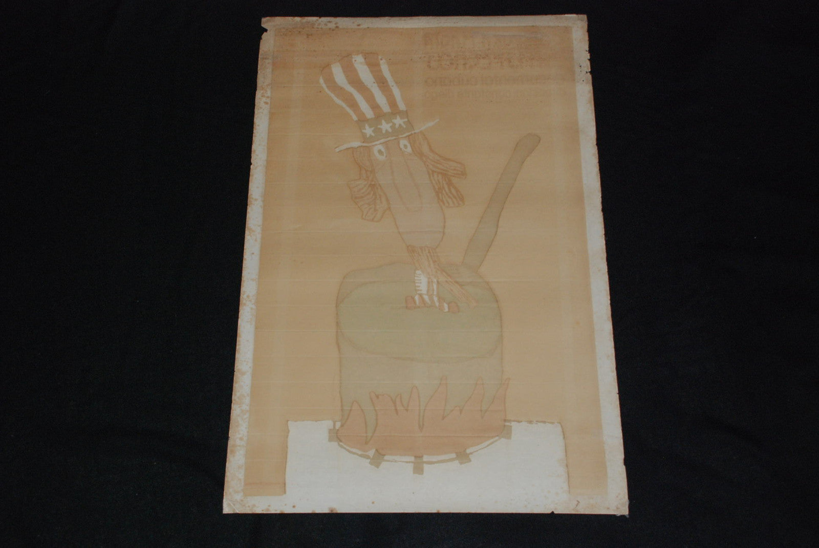 1984 Original Cuban Movie Poster"Uncle Sam Cooking"Cold War graphic design art