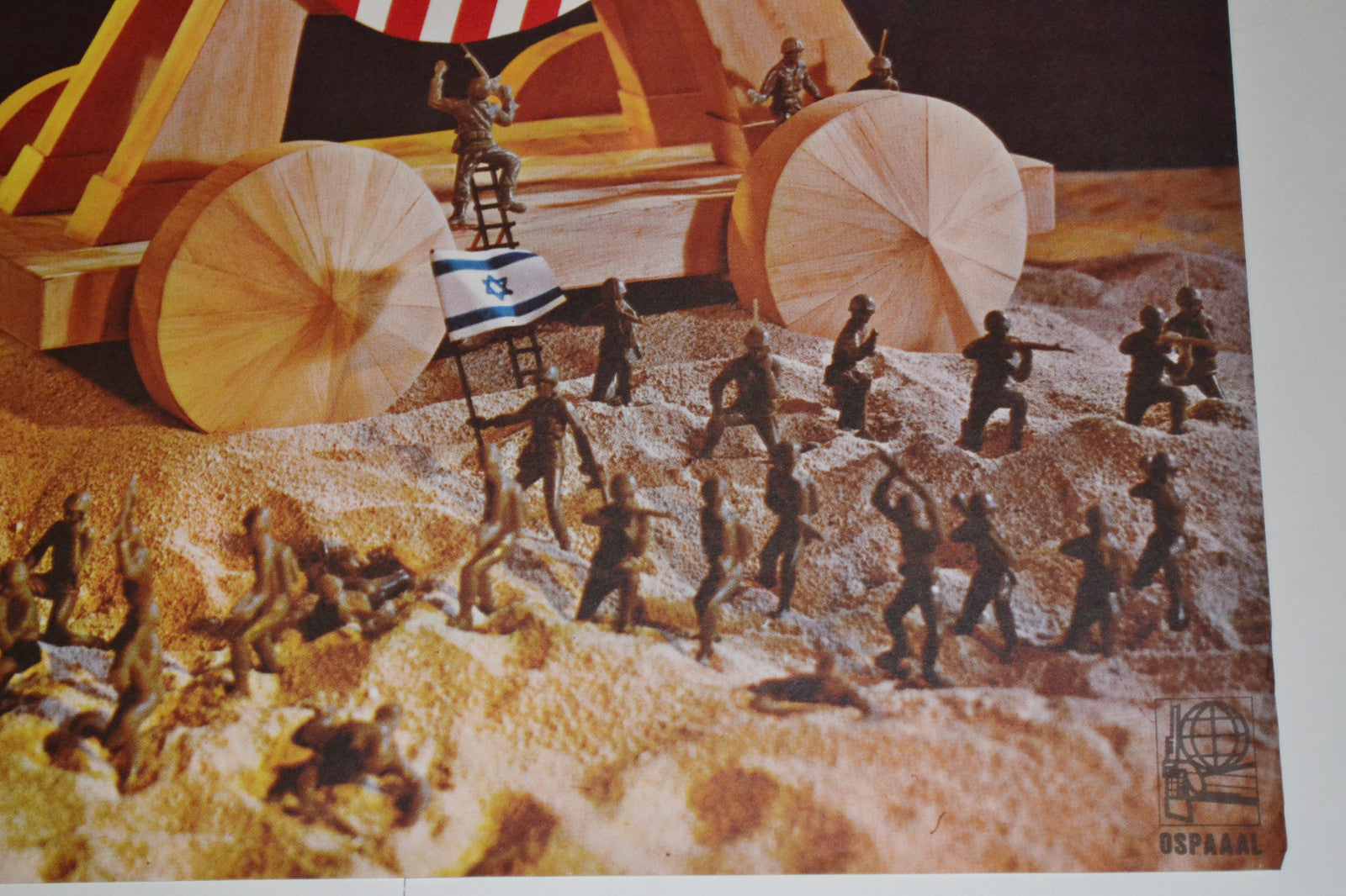 1982 Cuban ORIGINAL Political Poster.Jewish Palestinian War.American Troy Horse