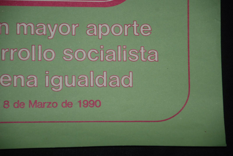 1990 Original Cuban Poster"Cuban Women Federation.FMC"Plakat.Affiche.Affisch