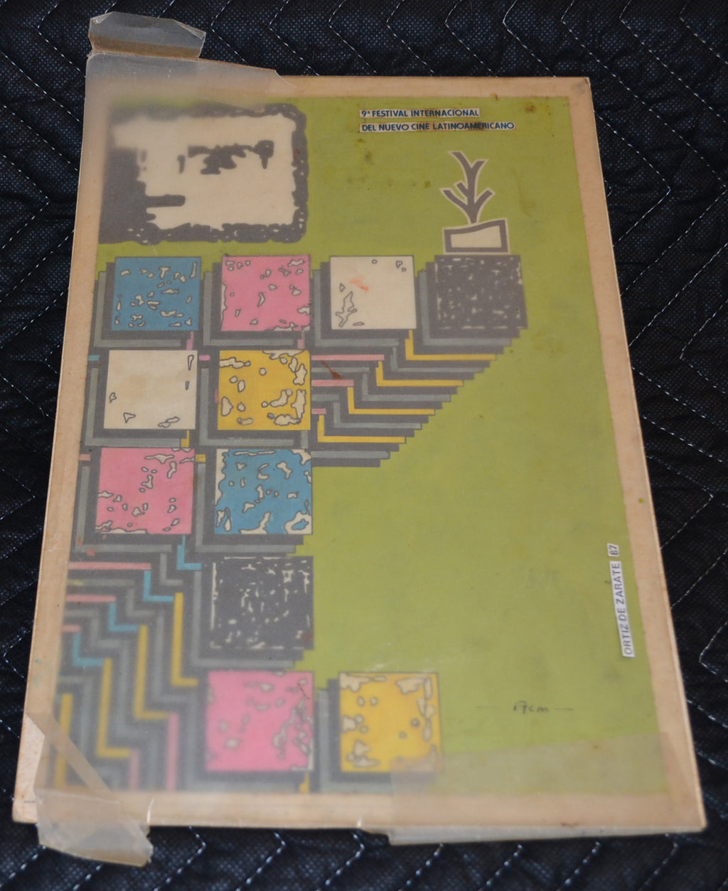1987 Original Cuban Movie Poster MOCKUP.Cinema Festival.Ortiz de Zarate Fine Art