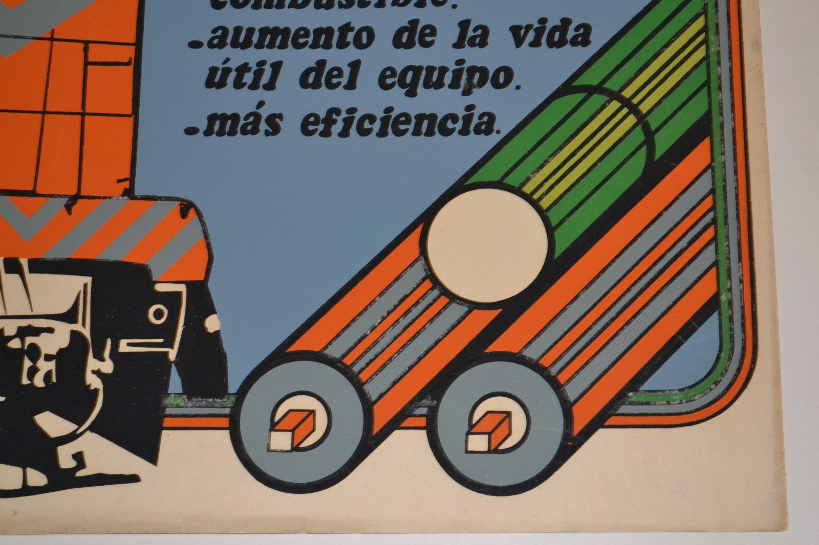 1978 Original Cuban Poster.Railroad Machine WorkShop.Maintenance board.Train art