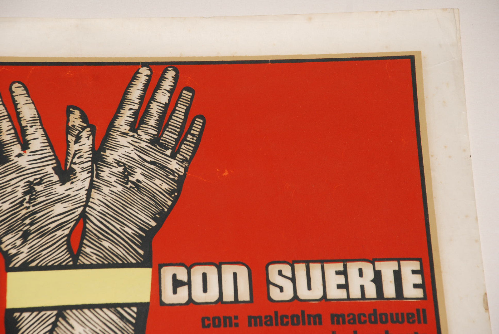 1977 Original Cuban Movie Poster"O'Lucky Man"Lyndsey Anderson art film MacDowell