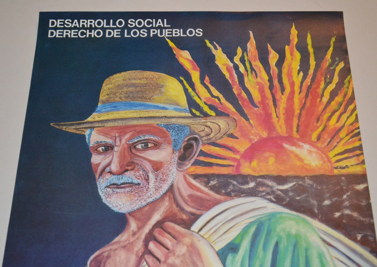 1995 Cuban Original Political Poster.Cold War Graphics.DEVELOPMENT.People Right