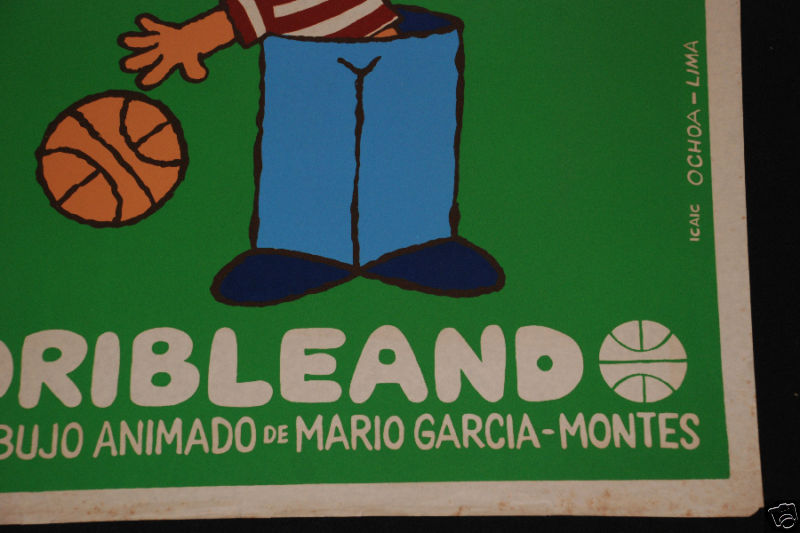 Original 1989 Mockup ART and Poster.DRIBBLING"Basketball.Unique Gallery Art