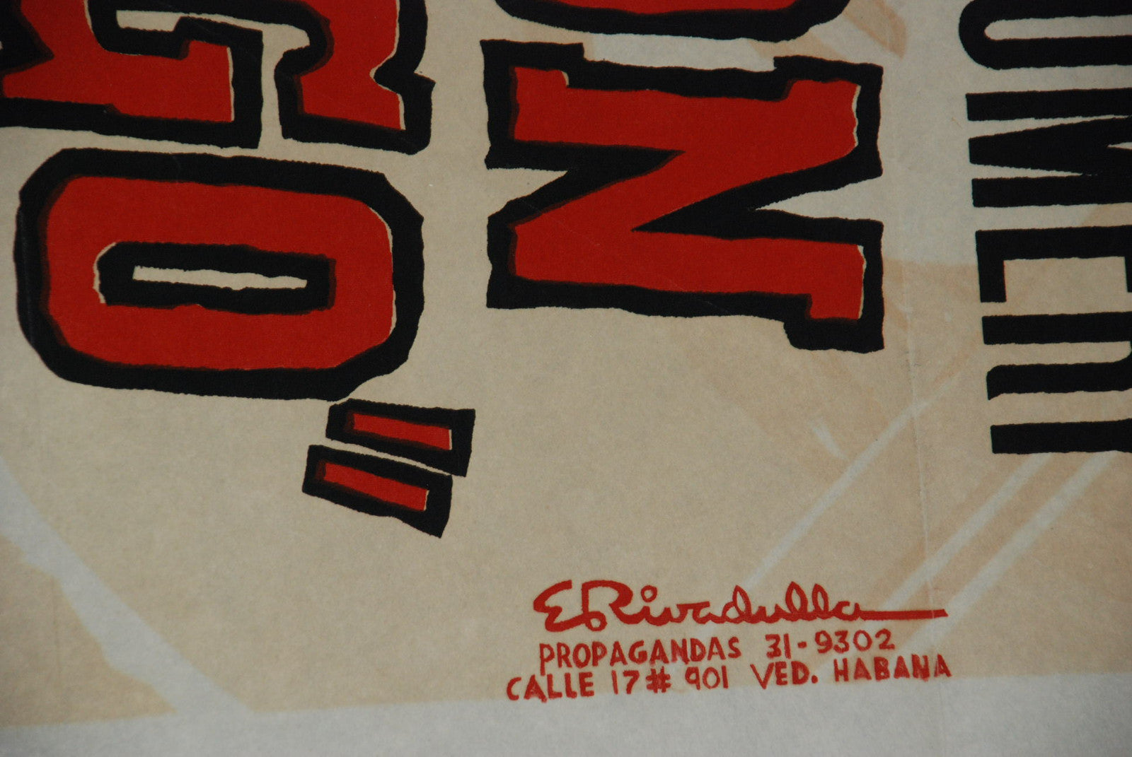 1955 Cuba Movie Poster by Eladio Rivadulla.MATON de Durango.Mexico film art.RARE