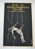 1996 Original Cuban Silkscreen Movie Poster.Pon tu pensamiento en mi.Christ art