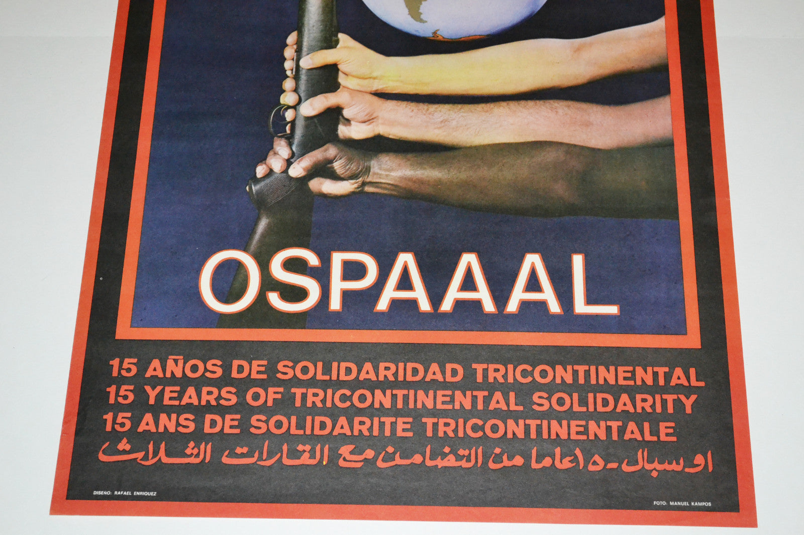 1981 Original Cuba Political Poster.Cold War Graphic.OSPAAAL Tri-Continental art