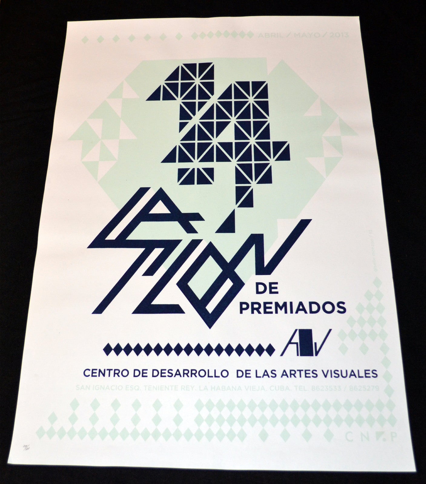 Original Cuban Poster"Virtual artists Prizes.Limited edition.Afiche.Cartel.Rare