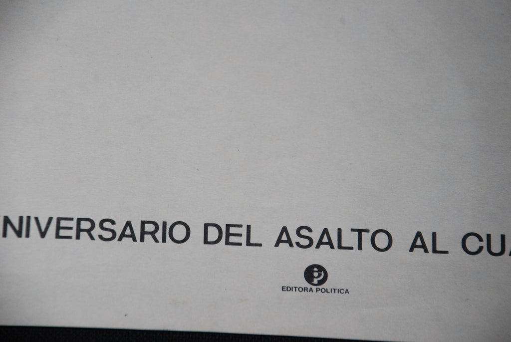 1990 Cuban Original Poster.26 of July.Castro Revolution.Moncada.Rare Cuba art.