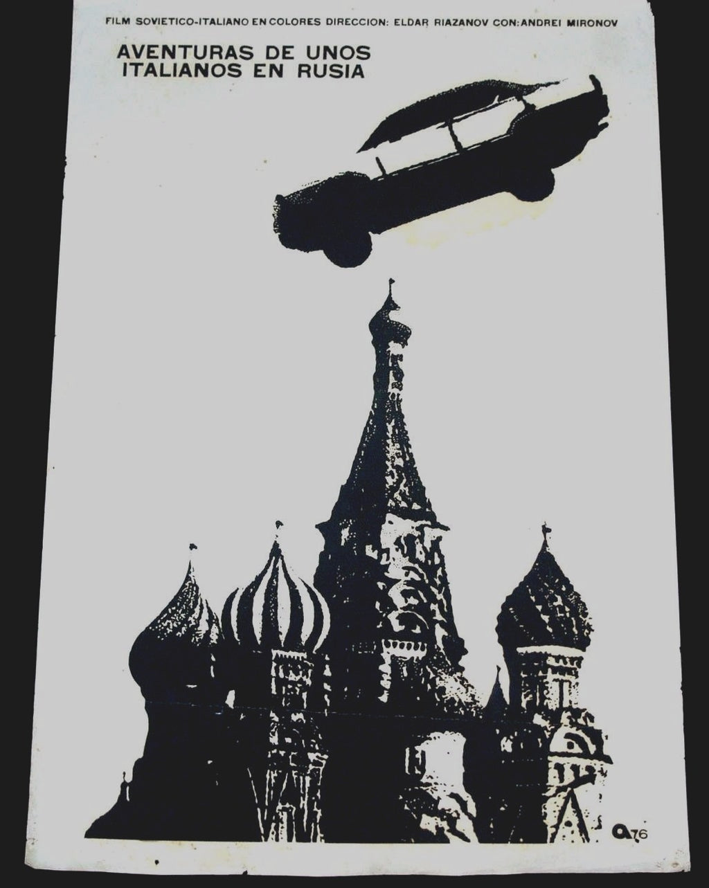 1976 Original Cuban Movie Poster.Plakat.Affiche.Italians in RUSSIA.Soviet film